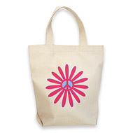 flower power organic tiny tote bag
