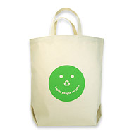 happy people recycle reusable shopping bag