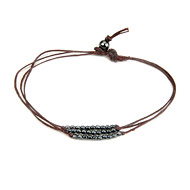 charcoal sparkle bracelet, maroon irish linen