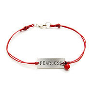 fearless engraved word bracelet