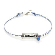 dream engraved word bracelet