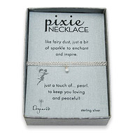 pearl pixie necklace, sterling silver