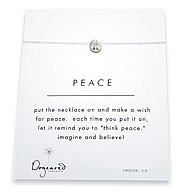 peace reminder necklace with sterling silver peace sign