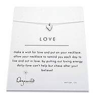 love reminder necklace with sterling silver mini stone heart