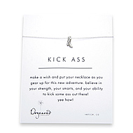 kick ass reminder necklace with sterling silver boot