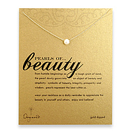 pearls of beauty gold dipped reminder necklace
