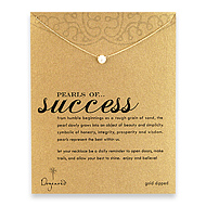 pearls of success gold dipped reminder necklace