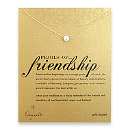 pearls of friendship gold dipped reminder necklace