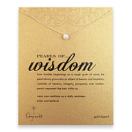pearls of wisdom gold dipped reminder necklace