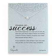 pearls of success sterling silver reminder necklace