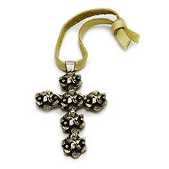 faith house blessing,  silver bronze cross