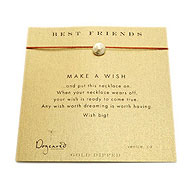 best friends make a wish necklace with gold dipped sand dollar on tobacco