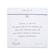 peace make a wish necklace with sterling silver peace sign on ocean