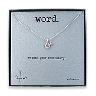 the mom necklace --- mom with pink pearl