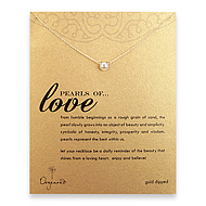 pearls of love gold dipped necklace