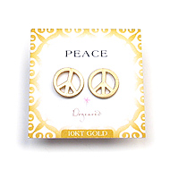 golden peace stud earrings