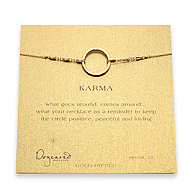 large karma necklace gold dipped