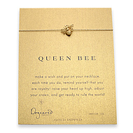 queen bee reminder necklace with gold dipped bee