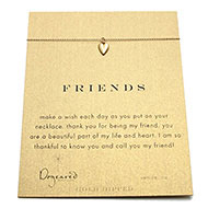 friends reminder necklace with gold dipped kind heart