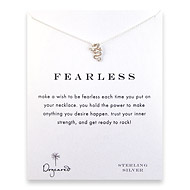 fearless reminder necklace with sterling silver dragon