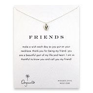 friends reminder necklace with sterling silver kind heart