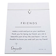 friends reminder necklace with sterling silver kind heart