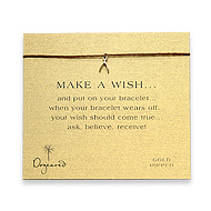 make a wish bracelet with gold dipped wishbone on tobacco