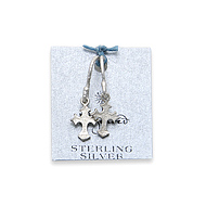 charmed earrings sterling silver gothic cross