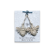 charmed earrings sterling silver bee