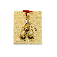 charmed earrings gold dipped pineapple