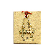 charmed earrings gold dipped gothic cross