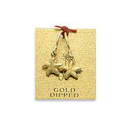 charmed earrings gold dipped starfish