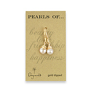 pearl earrings gold dipped