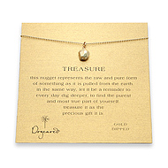 treasure necklace gold dipped on tiny ball chain
