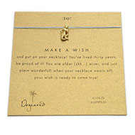 30! make a wish necklace with gold dipped mermaid on mint
