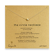 circle necklace, gold dipped - 18 inch