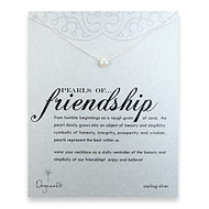 pearls of friendship sterling silver reminder necklace - 18 inch