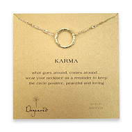 large karma necklace gold dipped - 18 inch