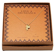 the love and abundance gold dipped necklace