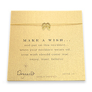 make a wish necklace with gold dipped angel wings on gold... the original