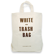 white non trash bag reusable shopping bag