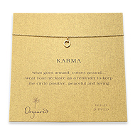 mini karma necklace gold dipped