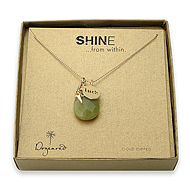 shine luck necklace with giant teardrop