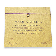 make a wish bracelet with gold dipped butterfly on lilac