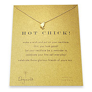 hot chick reminder necklace with gold dipped chick