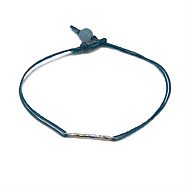 balance bar bracelet sterling silver on teal irish linen