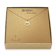 shine love necklace gold dipped