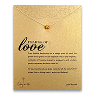 pearls of love gold dipped necklace with gold pearl