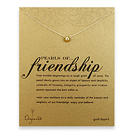 pearls of friendship gold dipped necklace with gold pearl