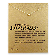 pearls of success gold dipped necklace with gold pearl